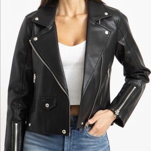 BLANKNYC Faux Leather Moto Jacket, size: M